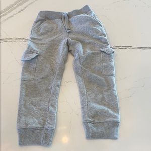 Gray cargo pocket sweatpants